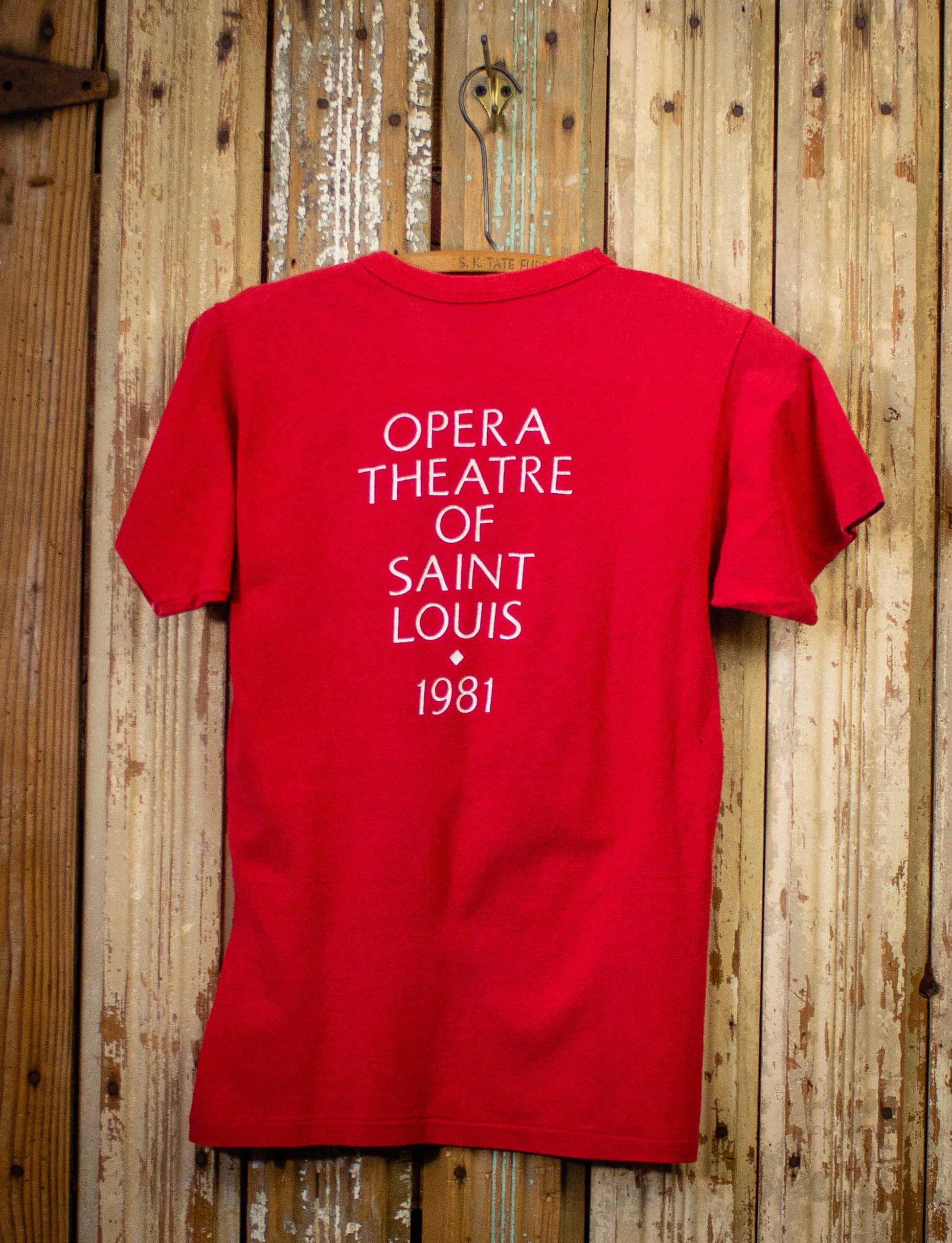 Vintage Opera Theatre of Saint Louis Graphic T Shirt 1981 Red XS
