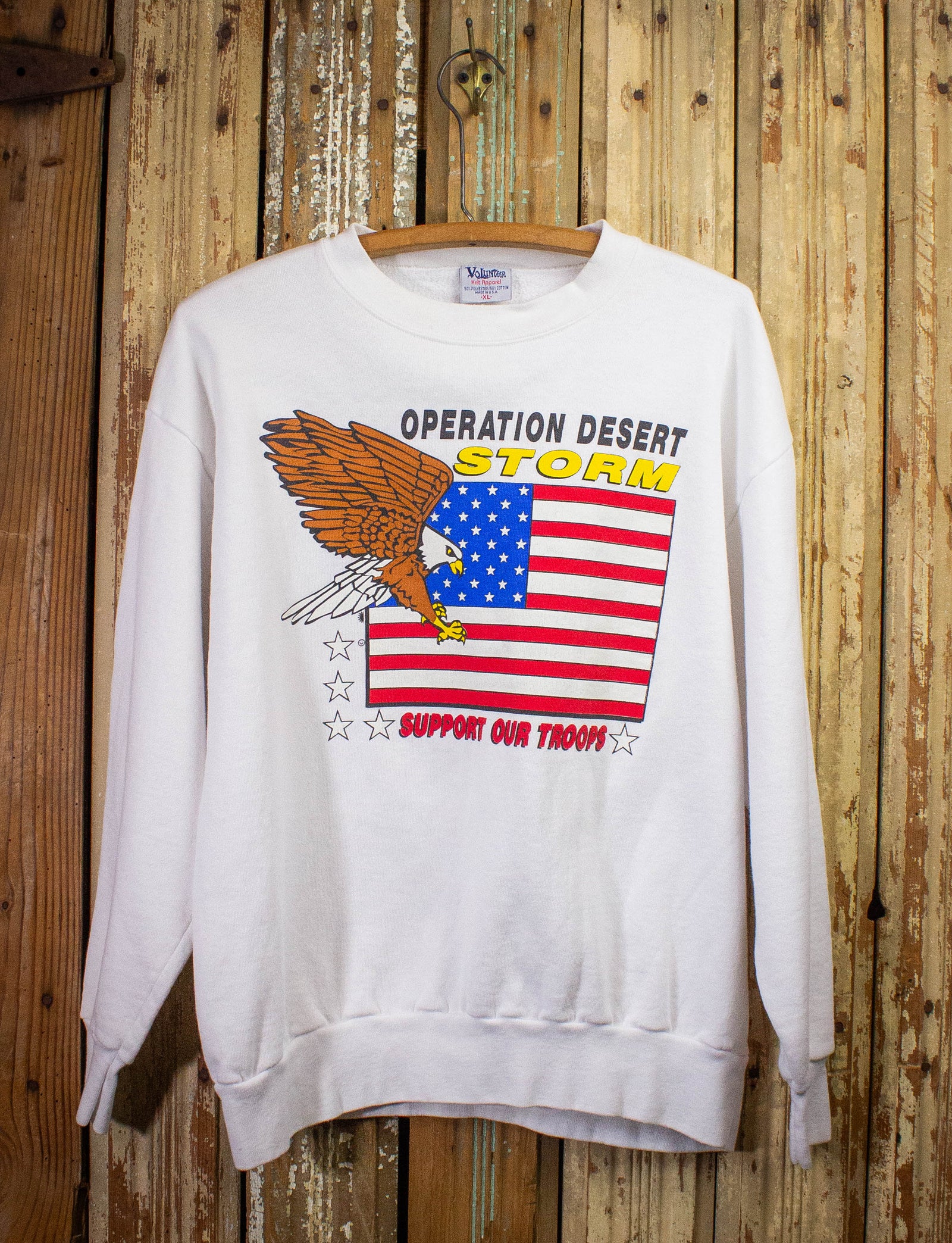 Vintage Operation Desert Storm Graphic Sweatshirt 90s White XL