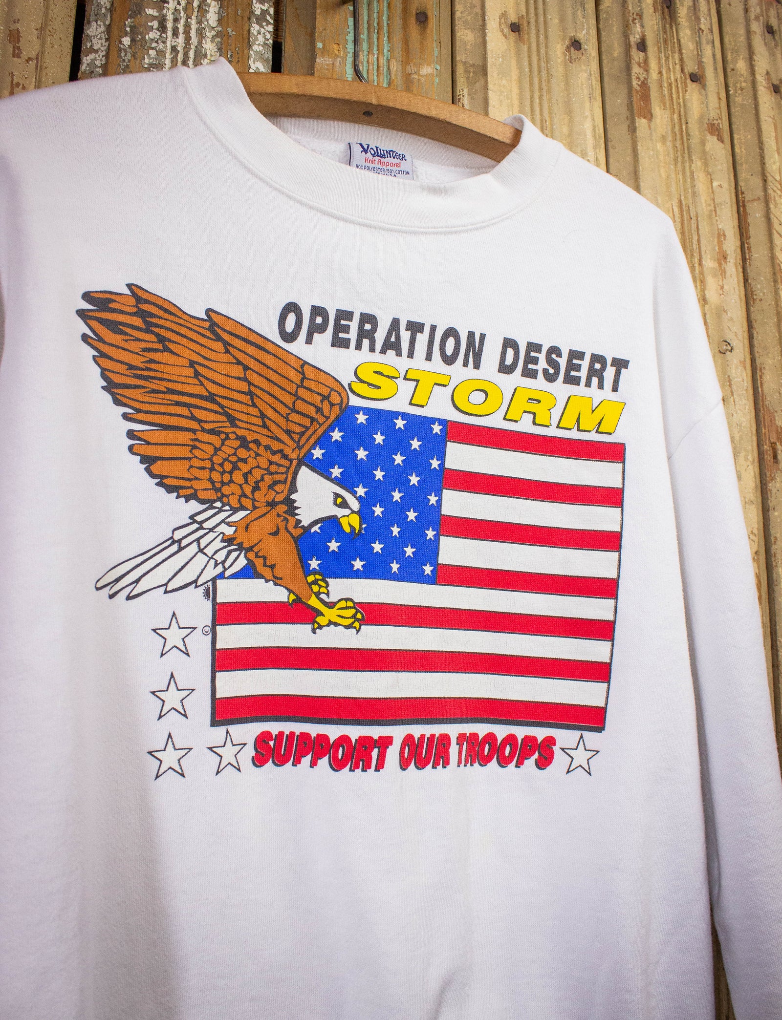 Vintage Operation Desert Storm Graphic Sweatshirt 90s White XL