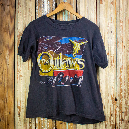 Vintage Outlaws In The Eye of the Storm Parking Lot Concert T Shirt 1980 Small