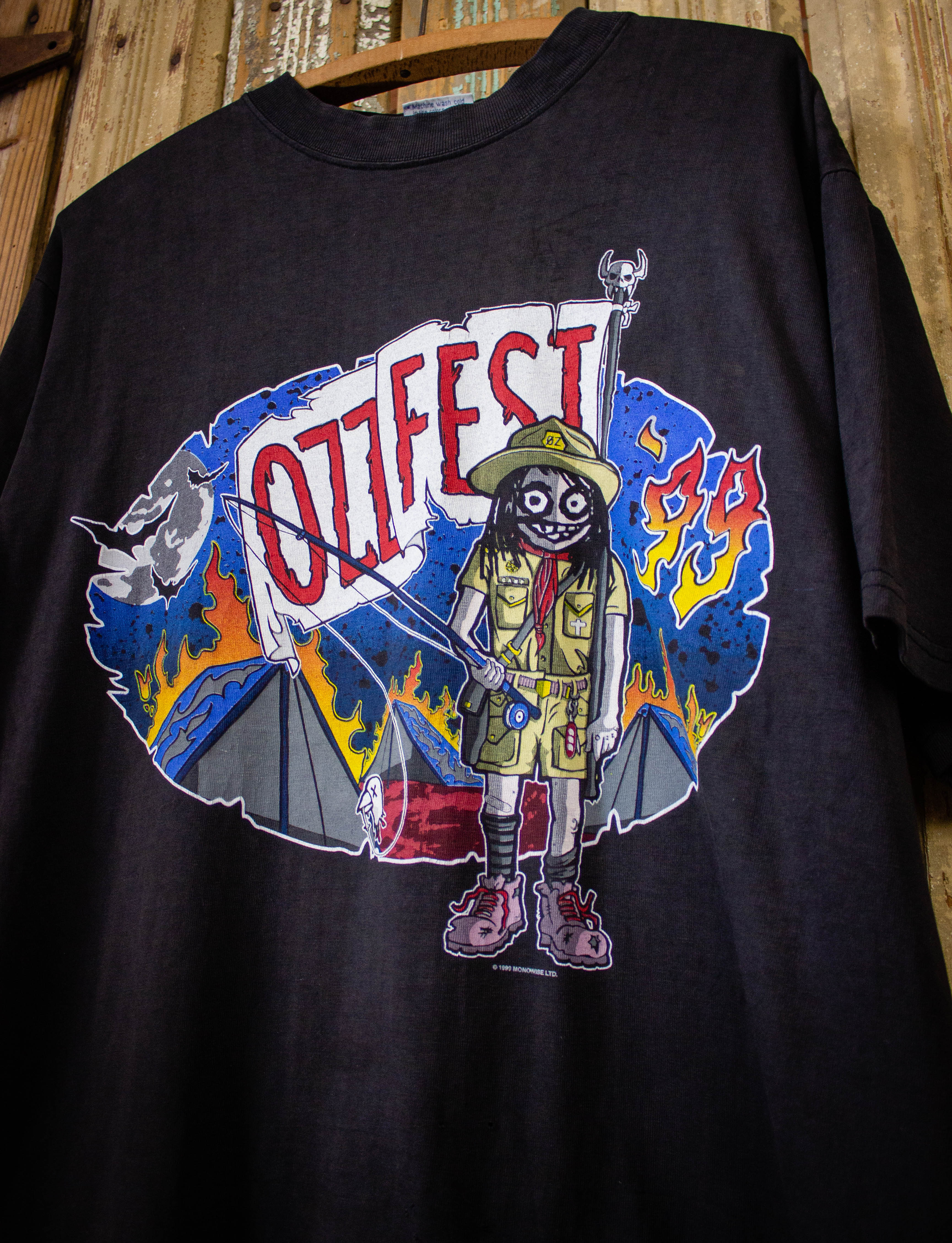 Vintage Ozzfest Concert T Shirt 1999 Black Large – Black Shag Vintage