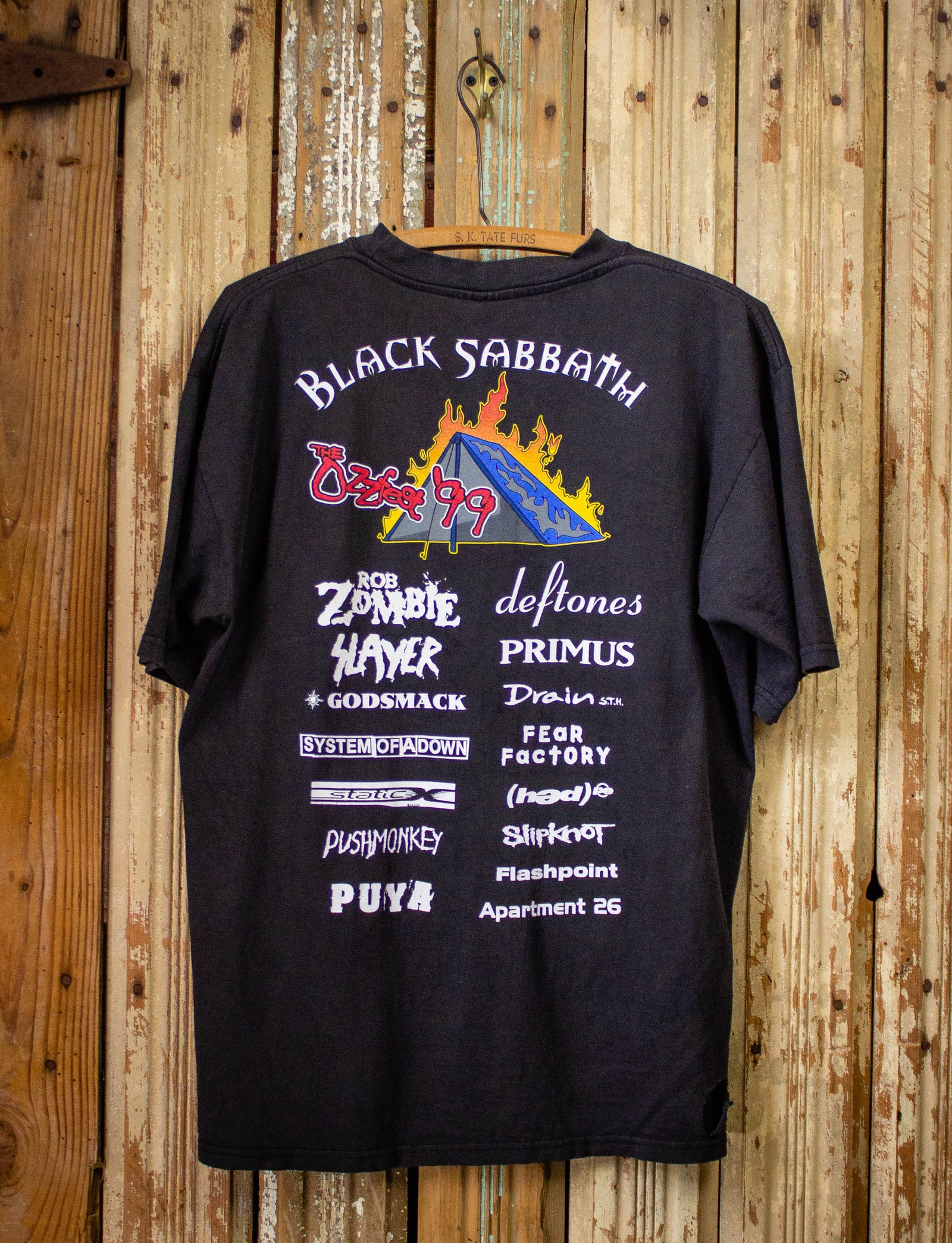 Vintage Ozzfest Concert T Shirt 1999 Black Large