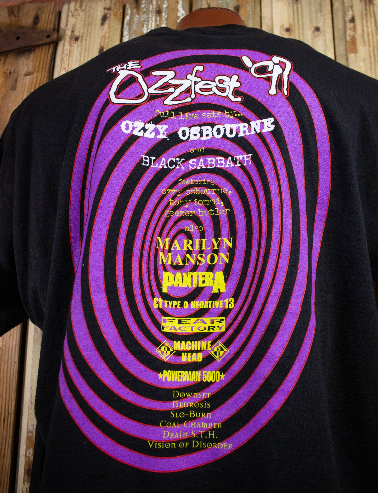 Vintage Ozzfest Concert T Shirt 1997 Black 2XL