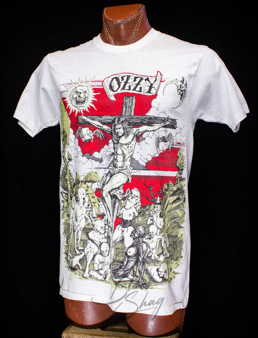 Vintage Ozzy Osbourne Crucified Glow in the Dark Concert T Shirt 1991 Large