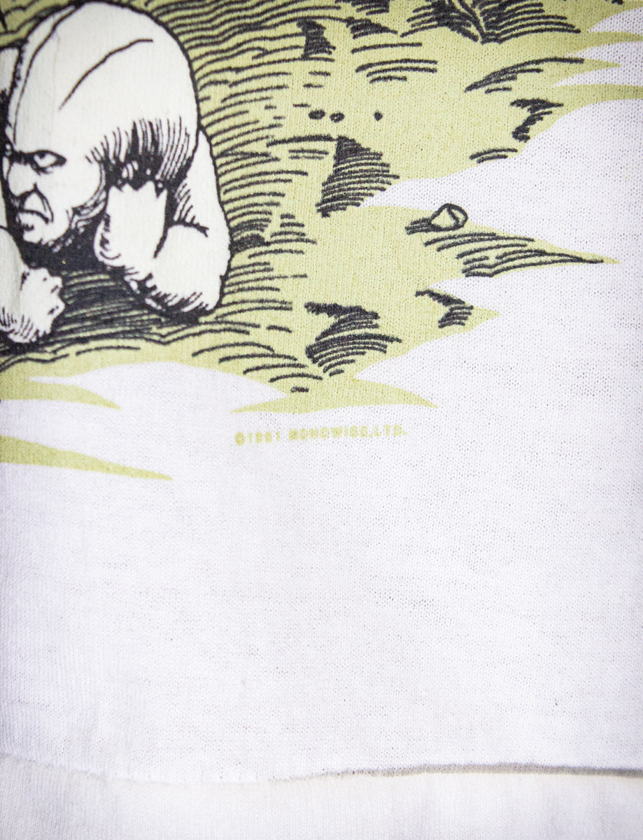 Vintage Ozzy Osbourne Crucified Glow in the Dark Concert T Shirt 1991 Large