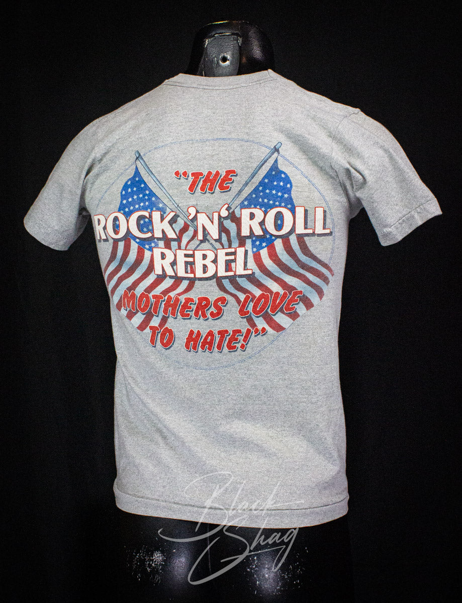 Vintage Ozzy For President Concert T Shirt 1986 Gray XS – Black