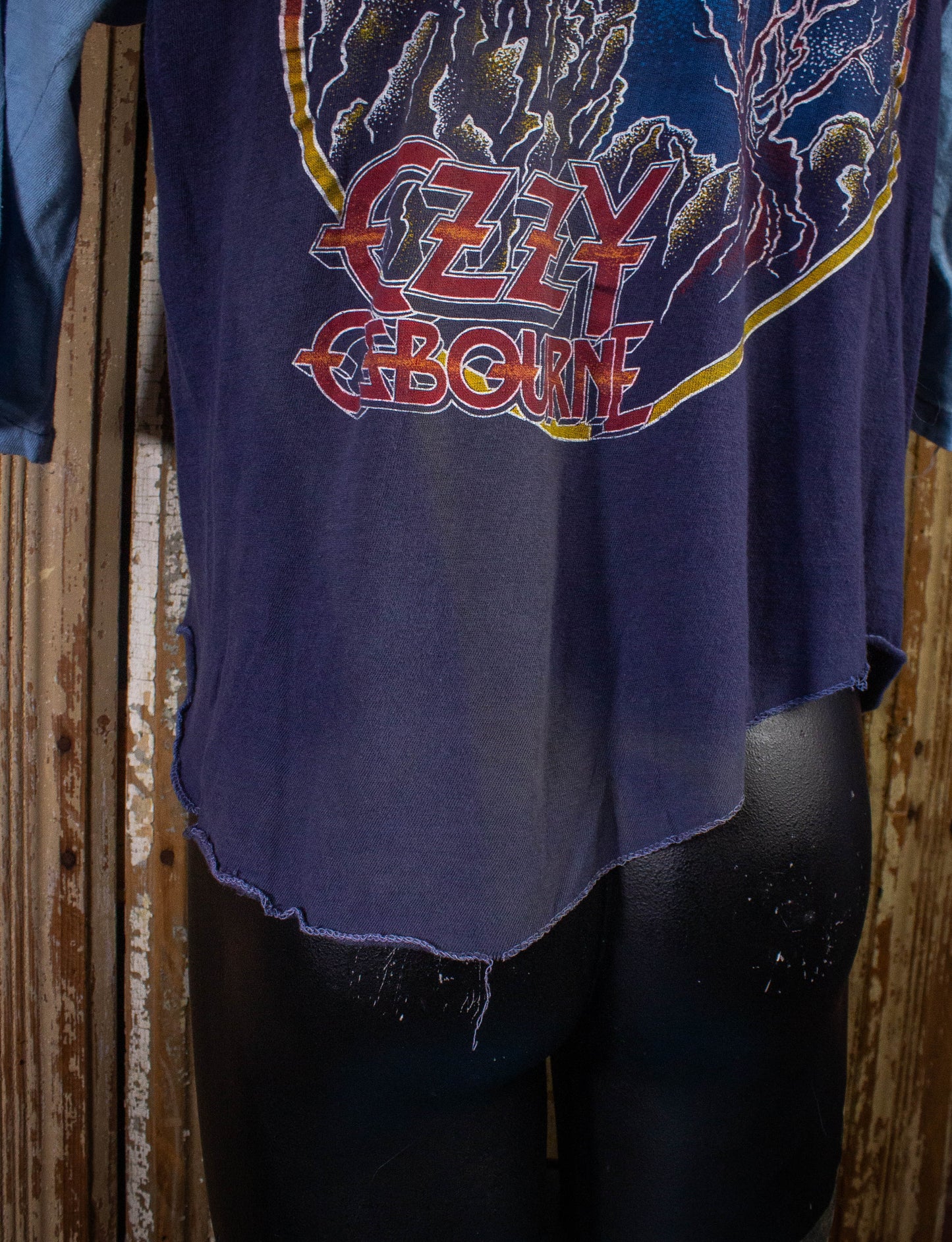 Vintage Ozzy Osbourne Blizzard of Ozz Concert T Shirt 1980 Blue Medium