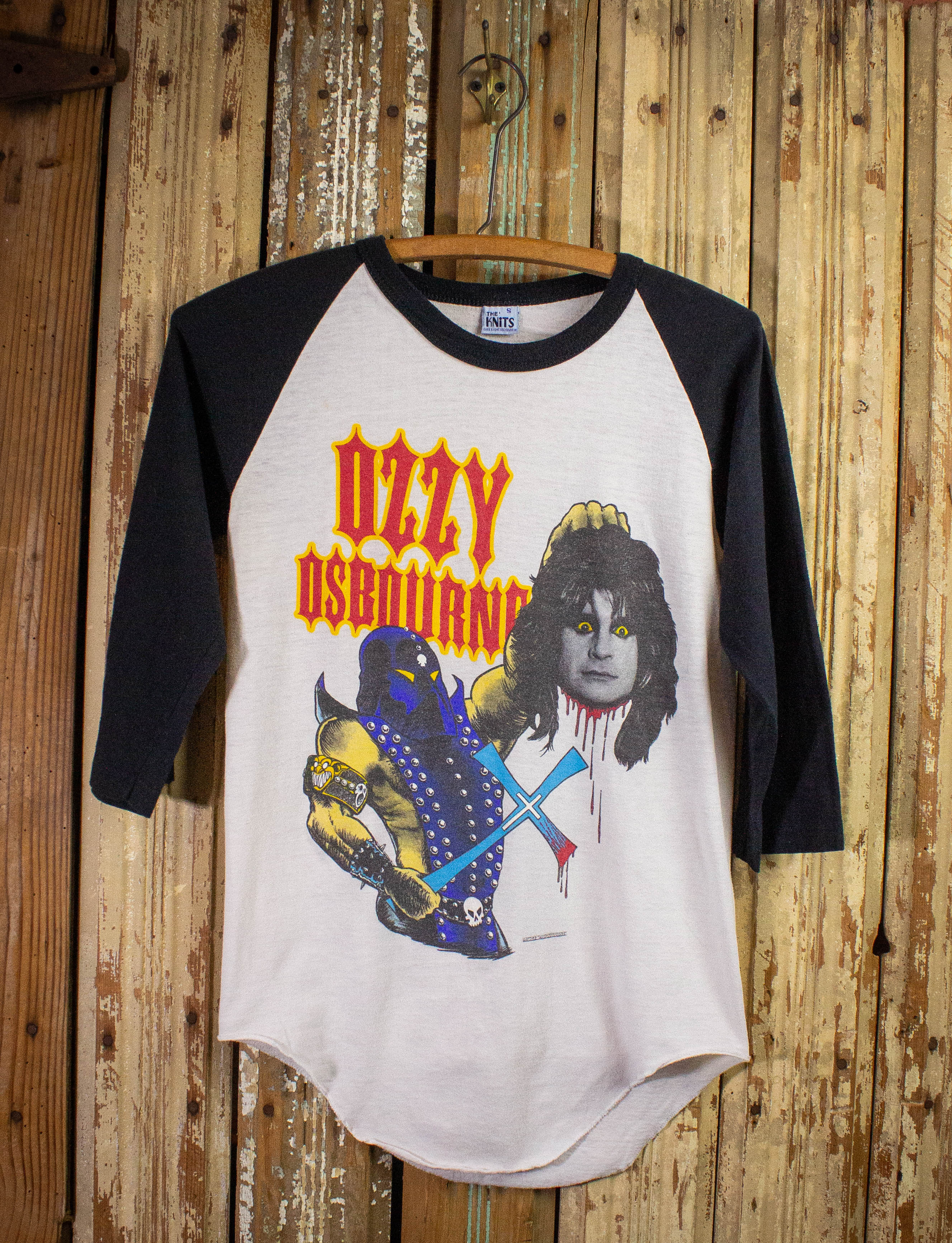 Vintage Ozzy Osbourne Decapitation Raglan Concert T Shirt 1982