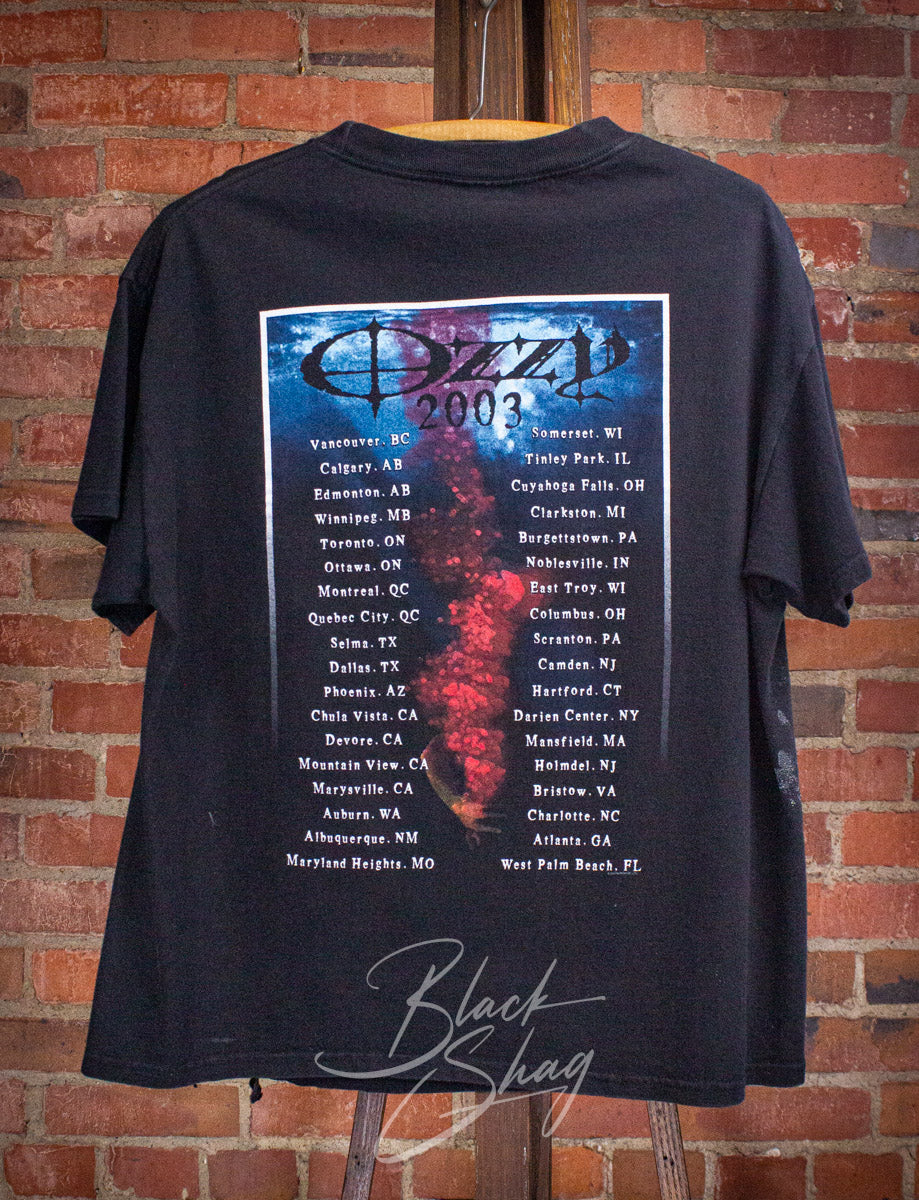 Vintage Ozzy Osbourne Too Intense For Young Children Jaws Concert T Shirt 2003 Large