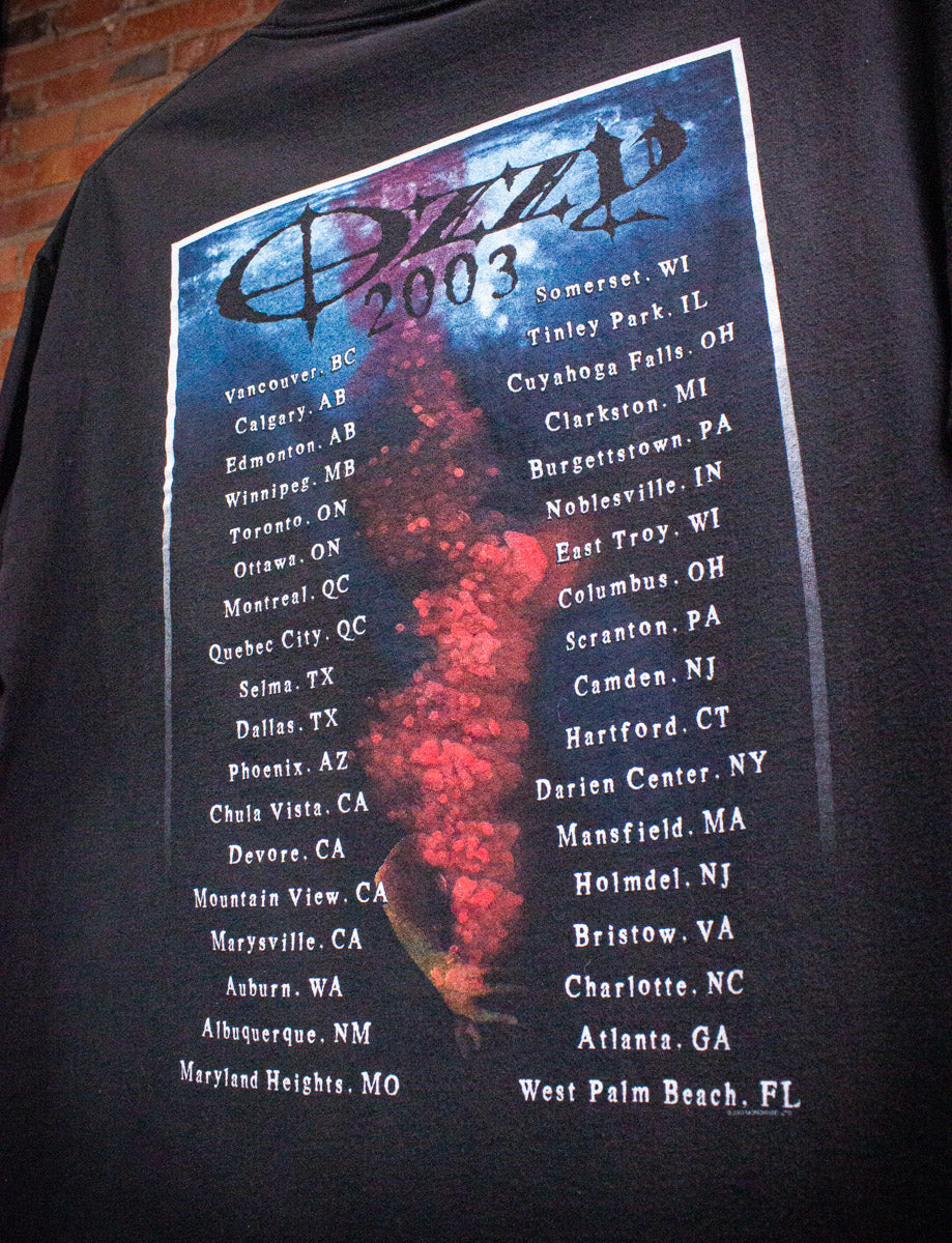 Vintage Ozzy Osbourne Too Intense For Young Children Jaws Concert T Shirt 2003 Large