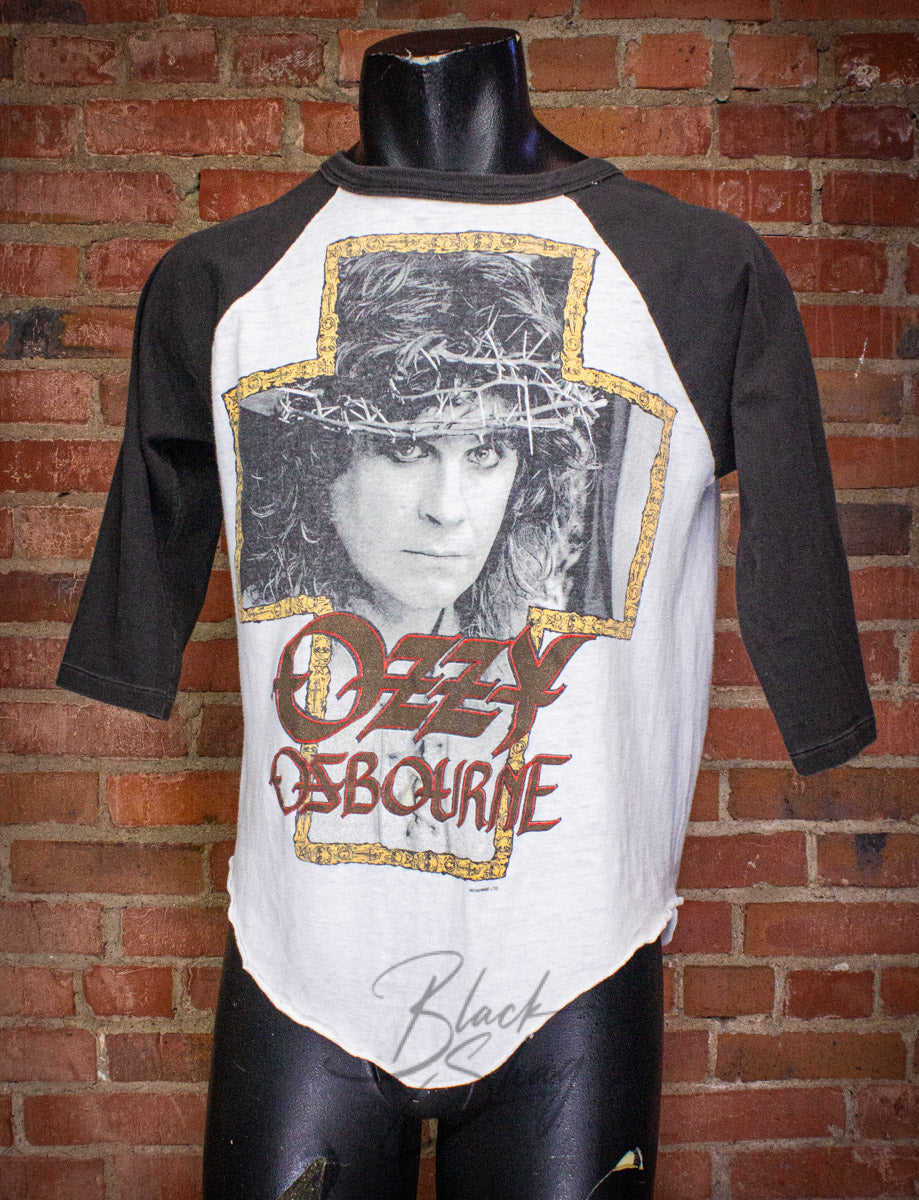 Vintage Ozzy Osbourne No Rest for The Wicked Raglan Concert T Shirt 1988/89 Small