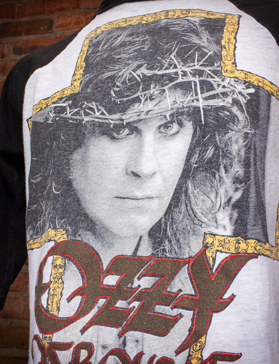Vintage Ozzy Osbourne No Rest for The Wicked Raglan Concert T Shirt 1988/89 Small