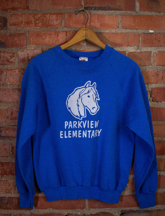 Vintage Parkview Elementary Sweatshirt 90s Blue Small