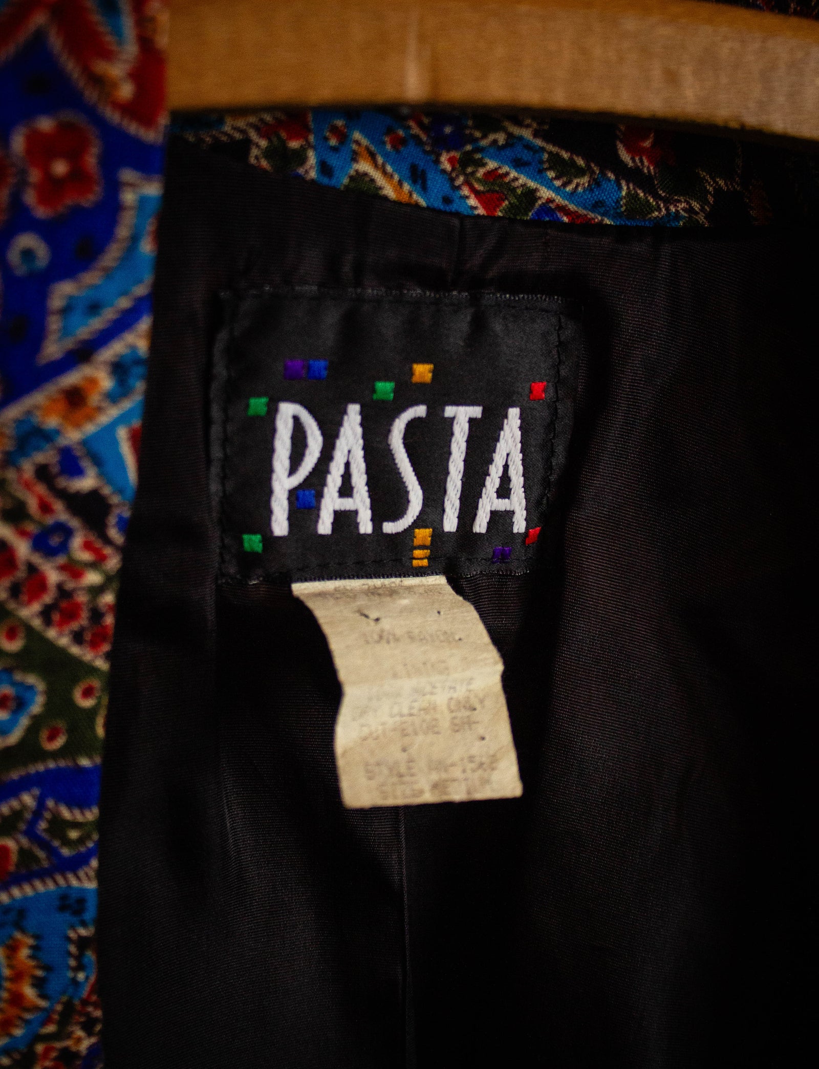 Vintage Pasta Paisley Blazer 80s Large