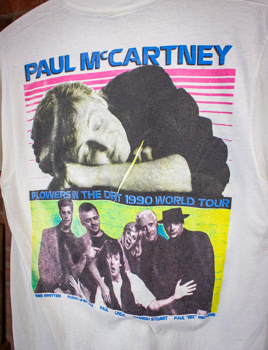 Vintage Paul McCartney Flowers in the Dirt Concert T Shirt 1990 Medium