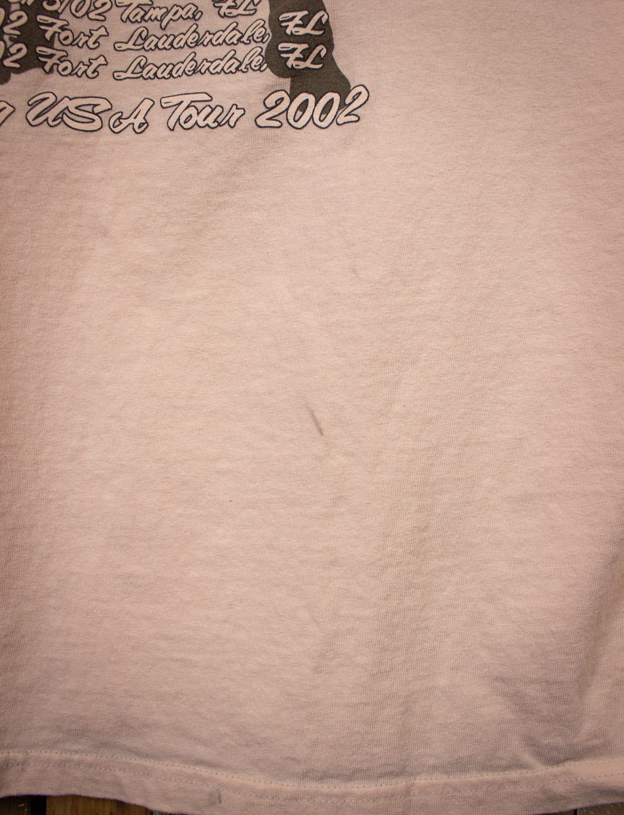 Vintage Paul McCartney Driving Rain Concert T Shirt 2002 Pink XL