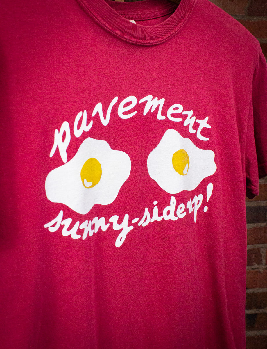 Vintage Pavement Sunny Side Up! Concert T Shirt 90s Red Medium