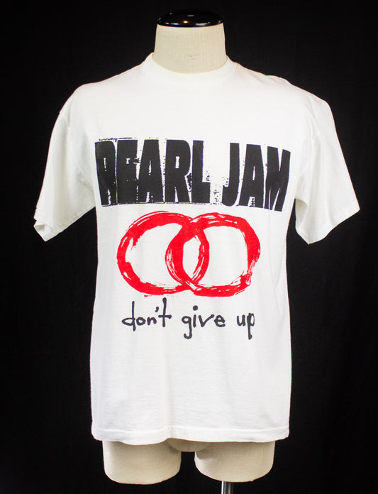 Vintage Pearl Jam Don't Give Up Concert T Shirt 1992 White Large