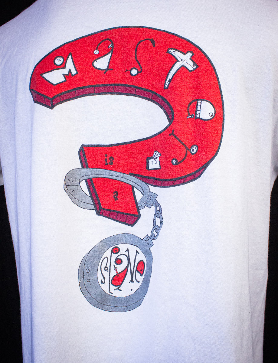 Vintage Pearl Jam Master Slave Concert T Shirt 90s White XL