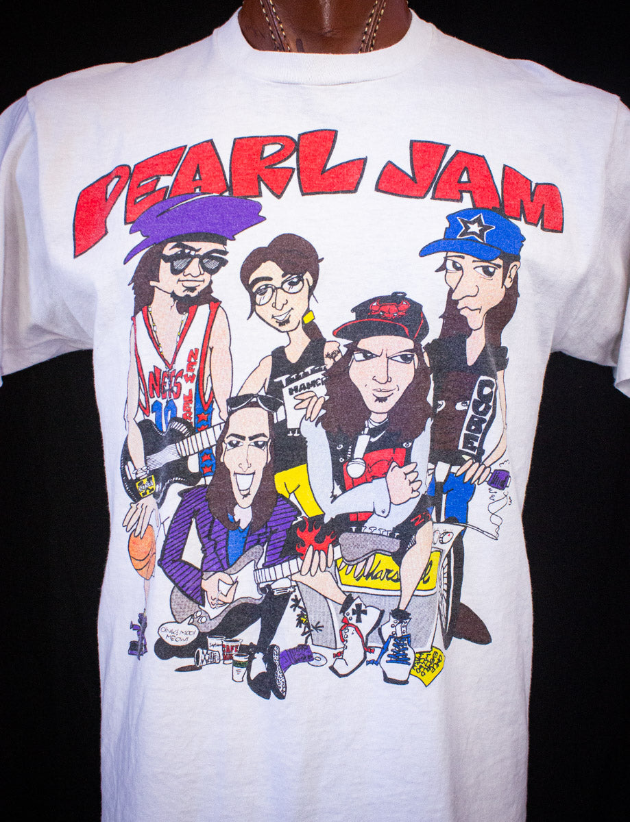 Vintage Pearl Jam Master Slave Concert T Shirt 90s White XL