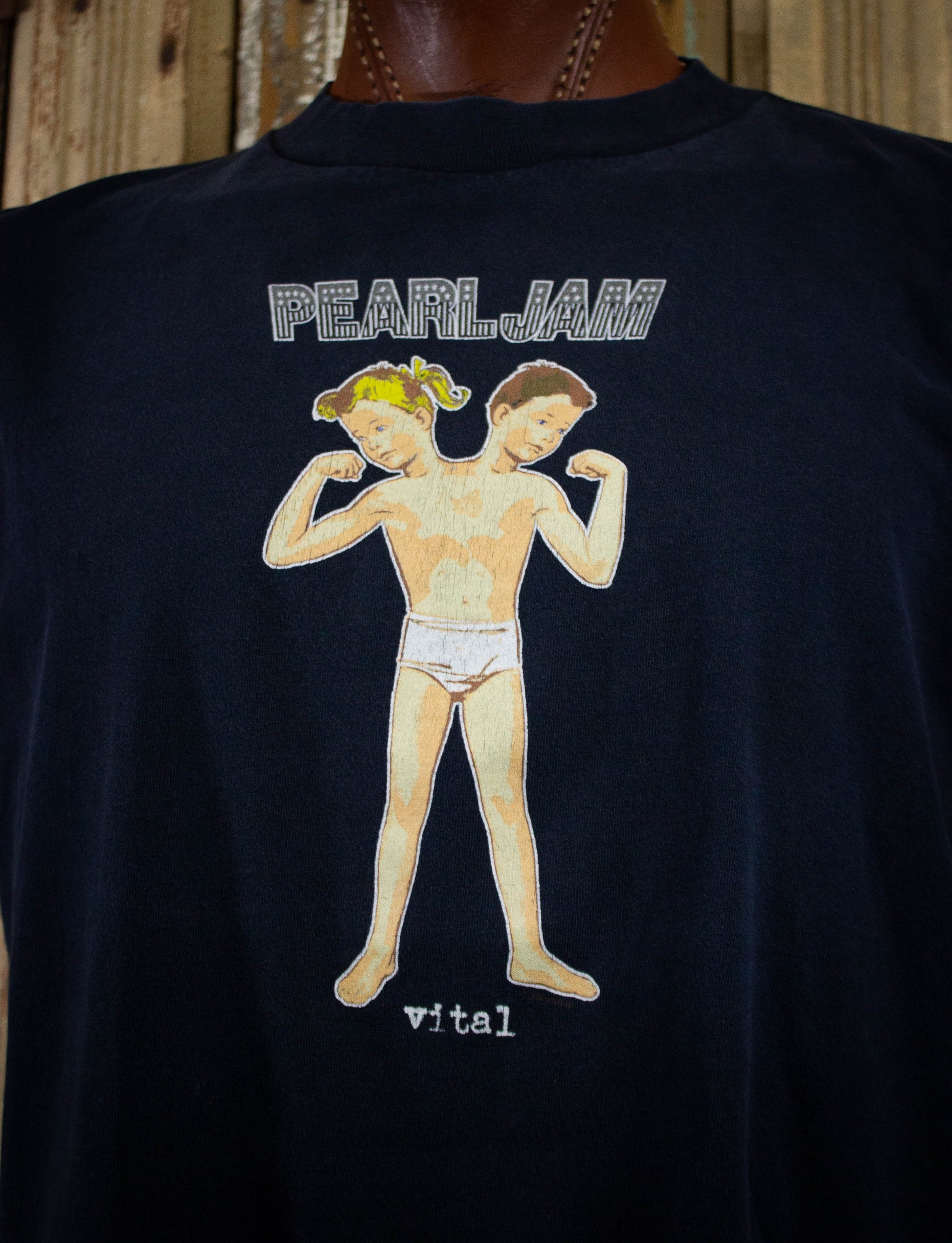 Vintage Pearl Jam Vital Circulation Concert T Shirt 90s Black XL