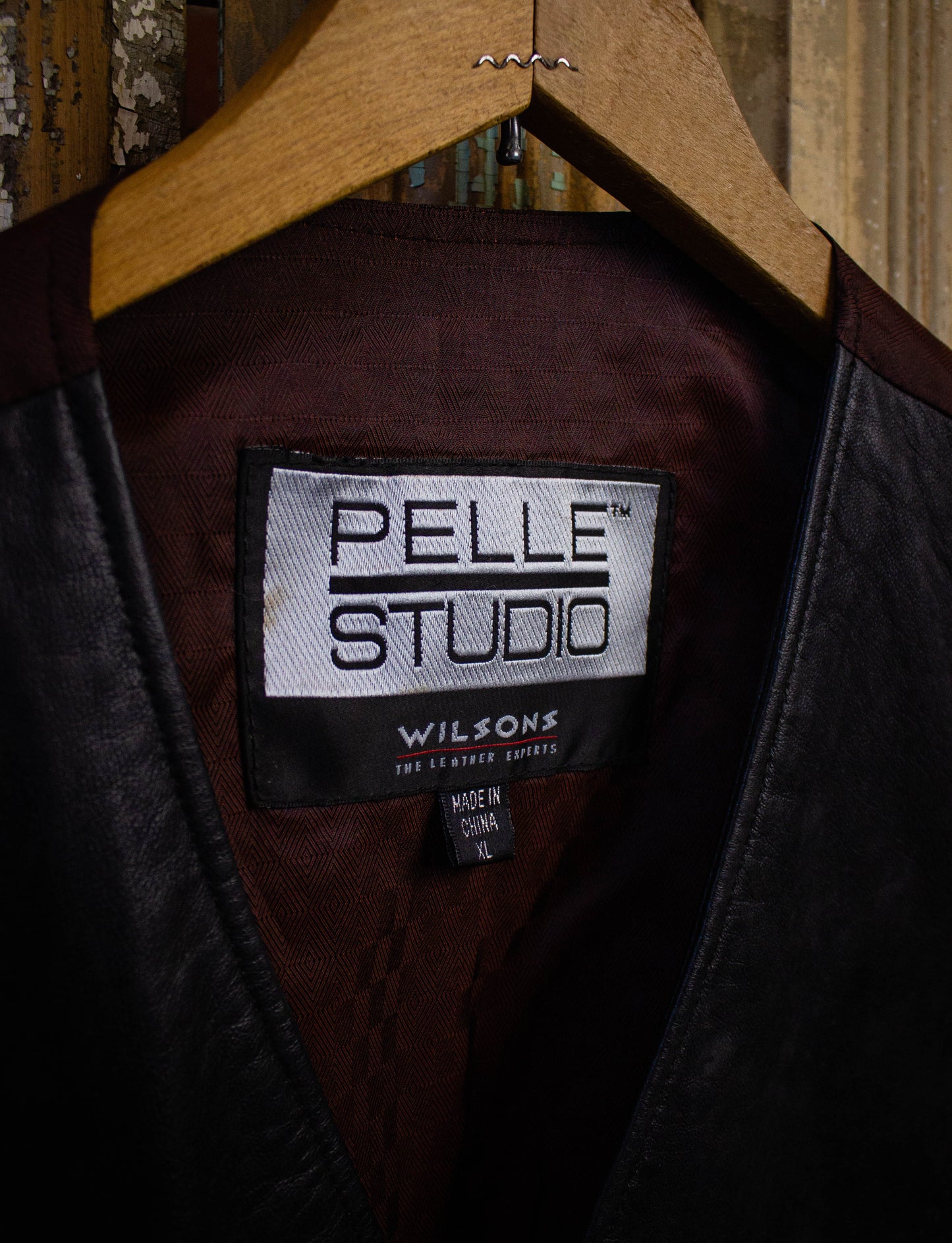 Vintage Wilsons Pelle Studio Leather Vest Black XL