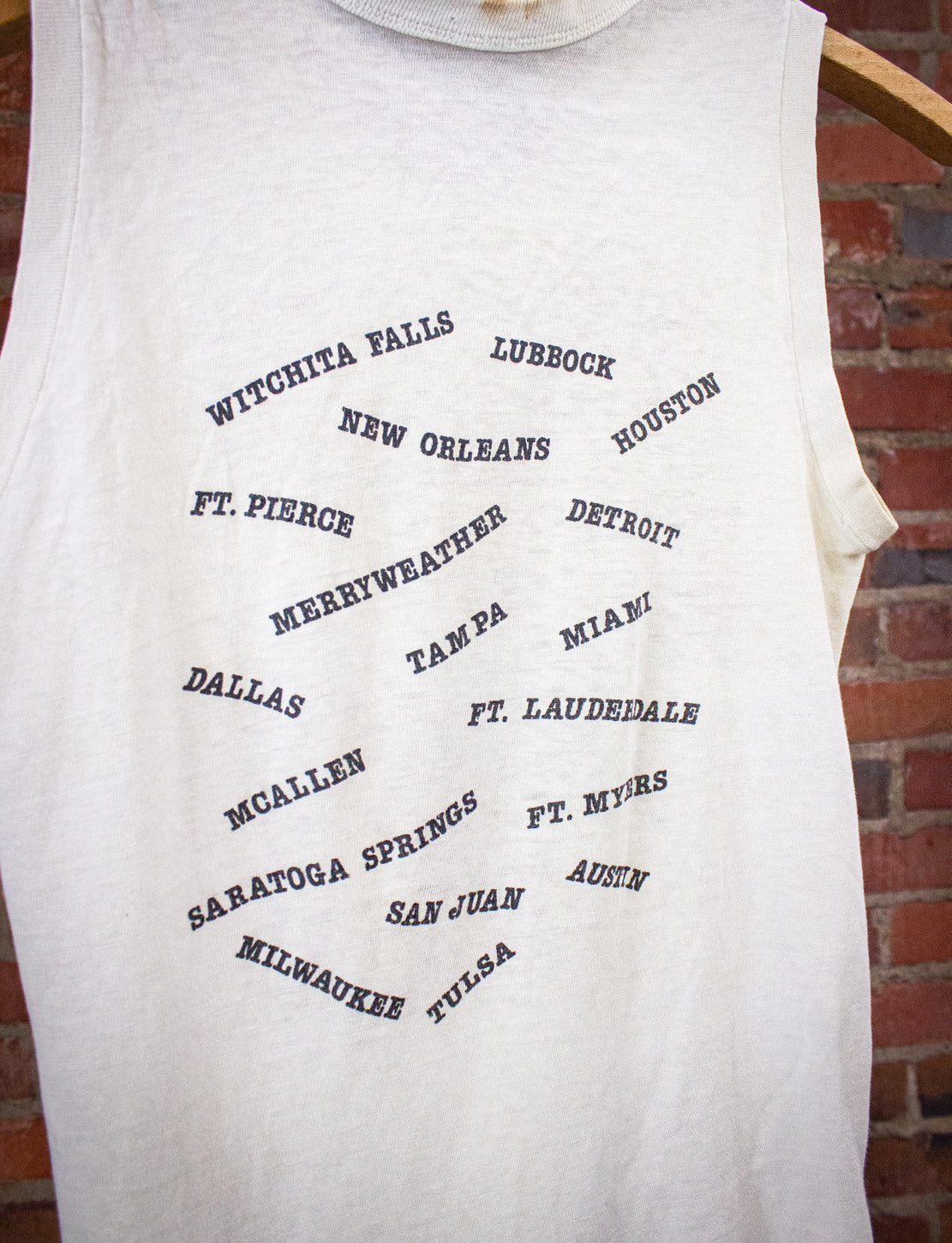 Vintage Peter Frampton Breaking the Rules Concert Tank Top 1981 White XS