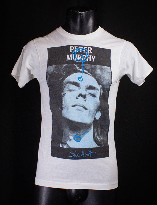 Vintage Peter Murphy Blue Heart Concert T Shirt 80s White XS