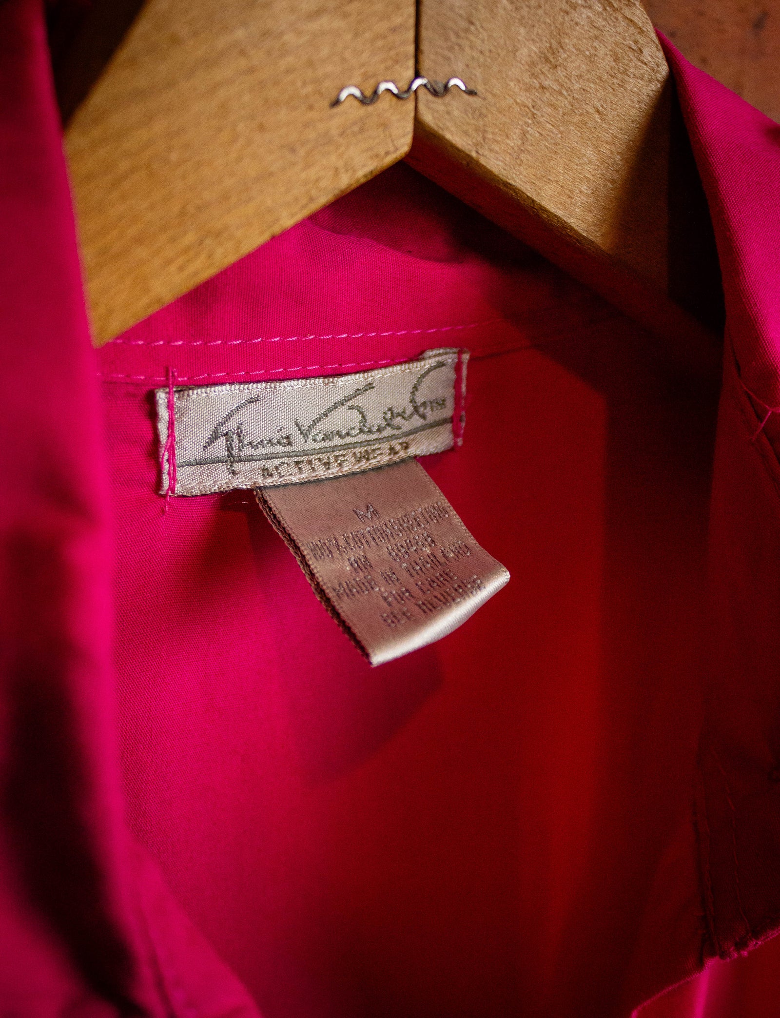 Vintage Pink Button Up Sleeveless Dress 80s Medium