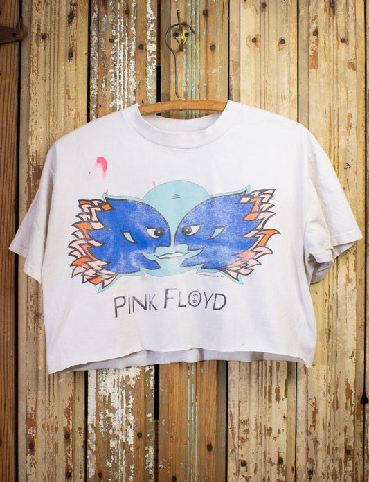 Vintage Pink Floyd Cropped Concert T Shirt 1994 White Large