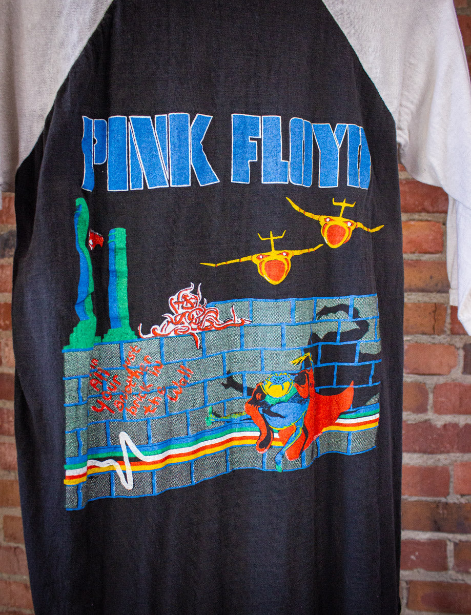 Vintage Pink Floyd The Wall Raglan Parking Lot Concert T Shirt 1980 Black/White Small