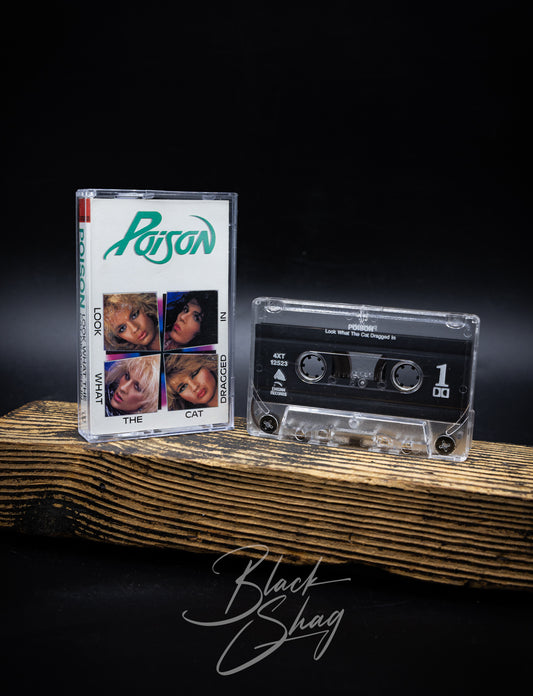 Vintage Poison Look What The Cat Dragged In Cassette 1986