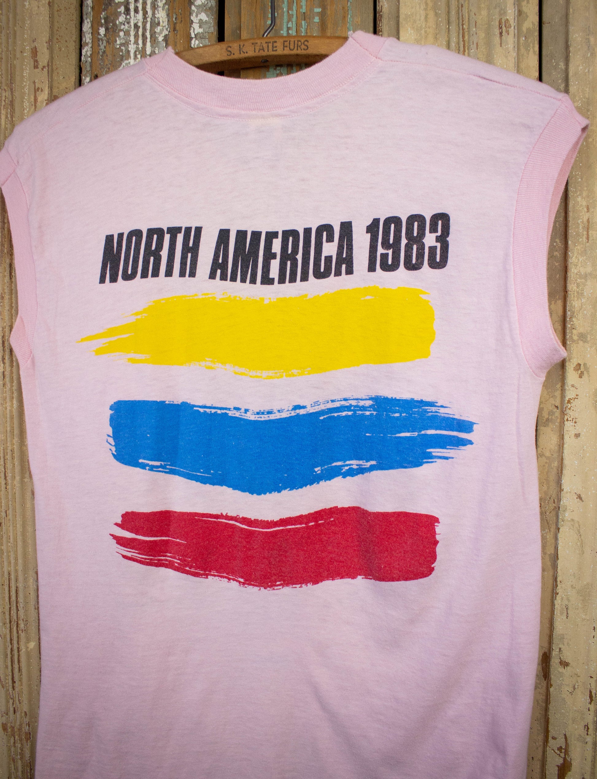 Vintage Police North American Tour Muscle Concert T Shirt 1983 Pink Medium