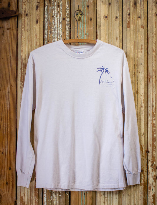 Vintage Port Royal Texas Long Sleeve Graphic T Shirt White Medium