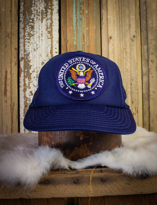 Vintage Presidential Seal Trucker Hat Blue
