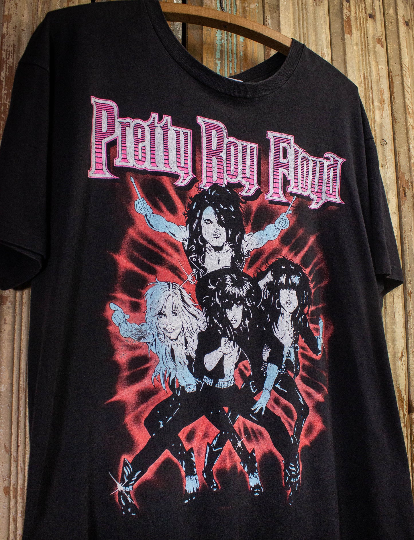 Vintage Pretty Boy Floyd Kiss My Fist Concert T Shirt 90s Black XL