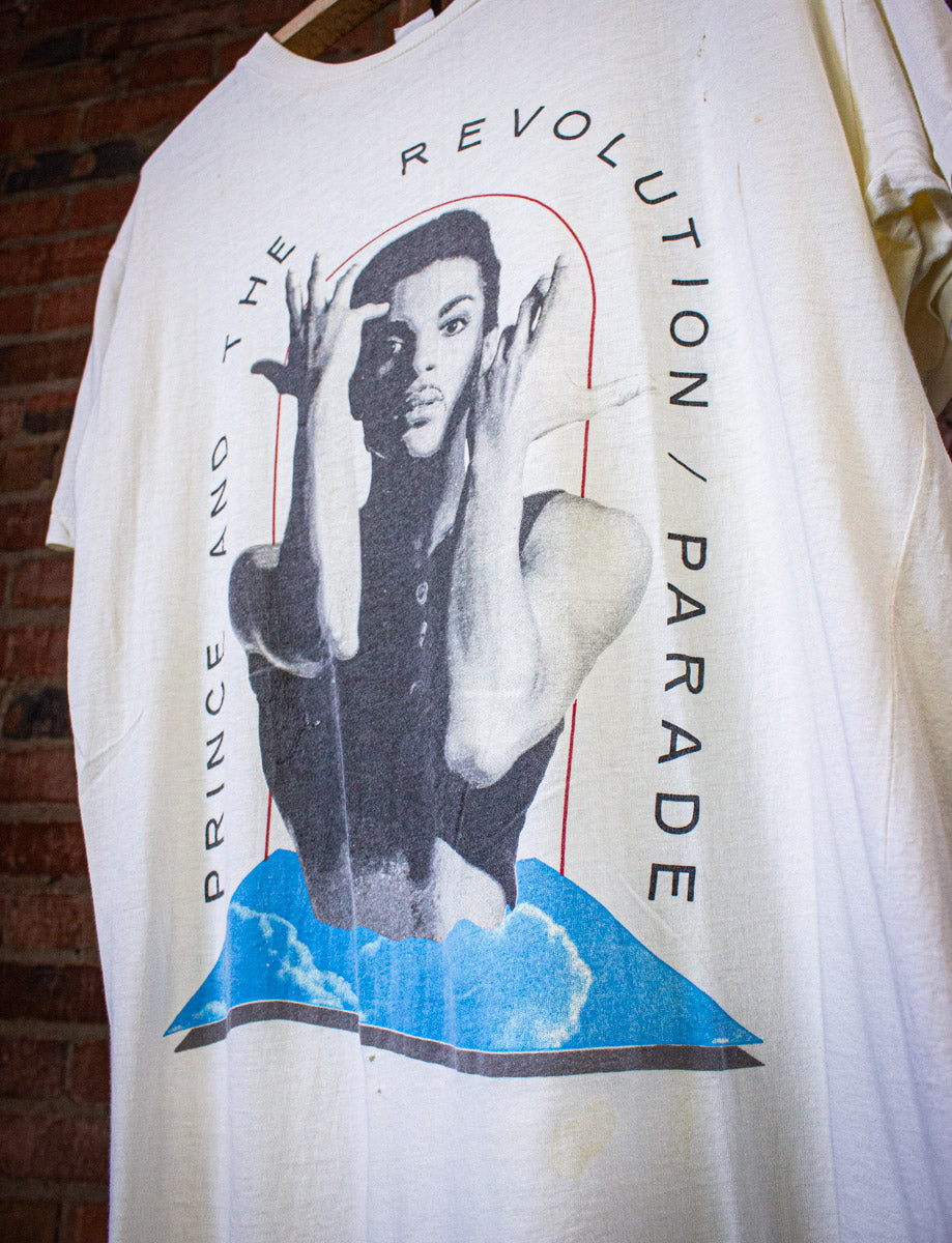 Vintage Prince and the Revolution Parade Tour Concert T Shirt 1986 White Medium 