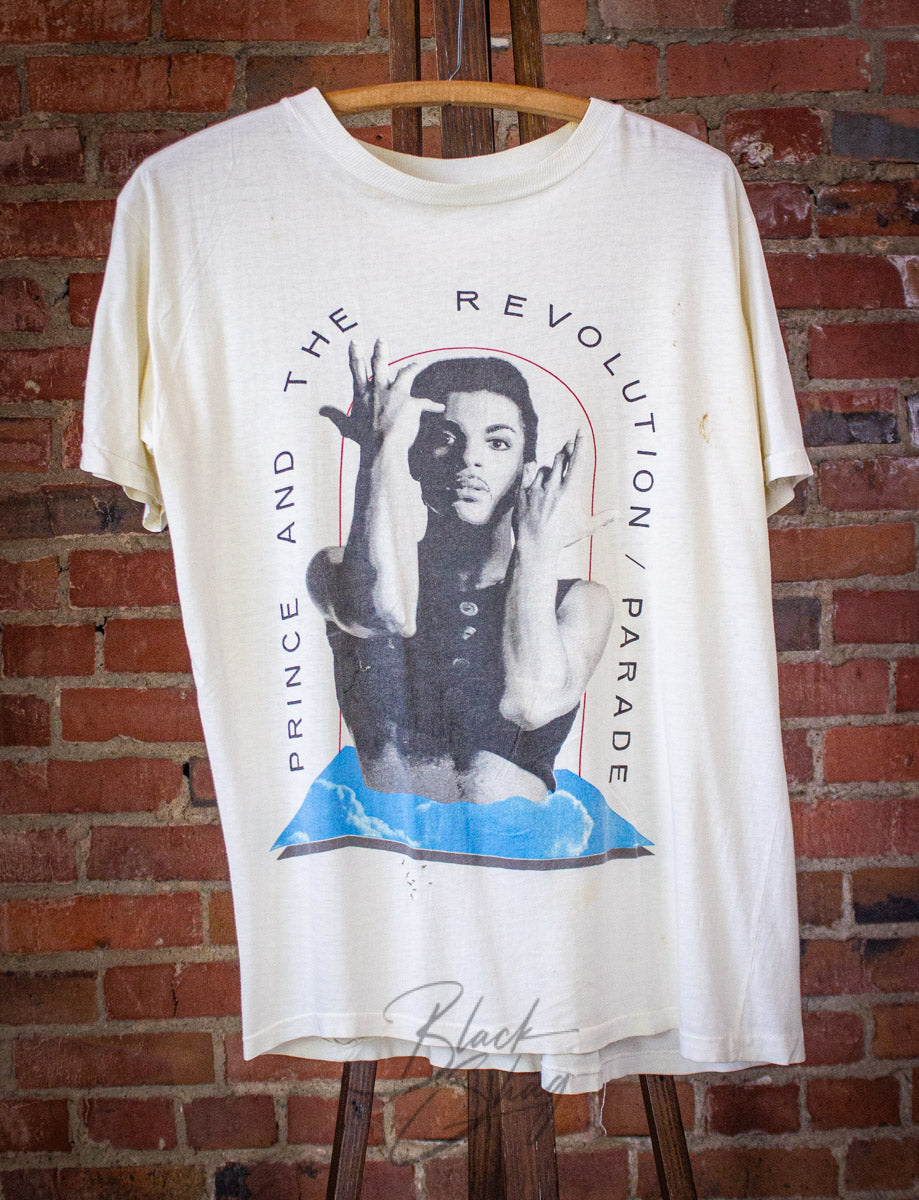Vintage Prince and the Revolution Parade Tour Concert T Shirt 1986 White Medium 