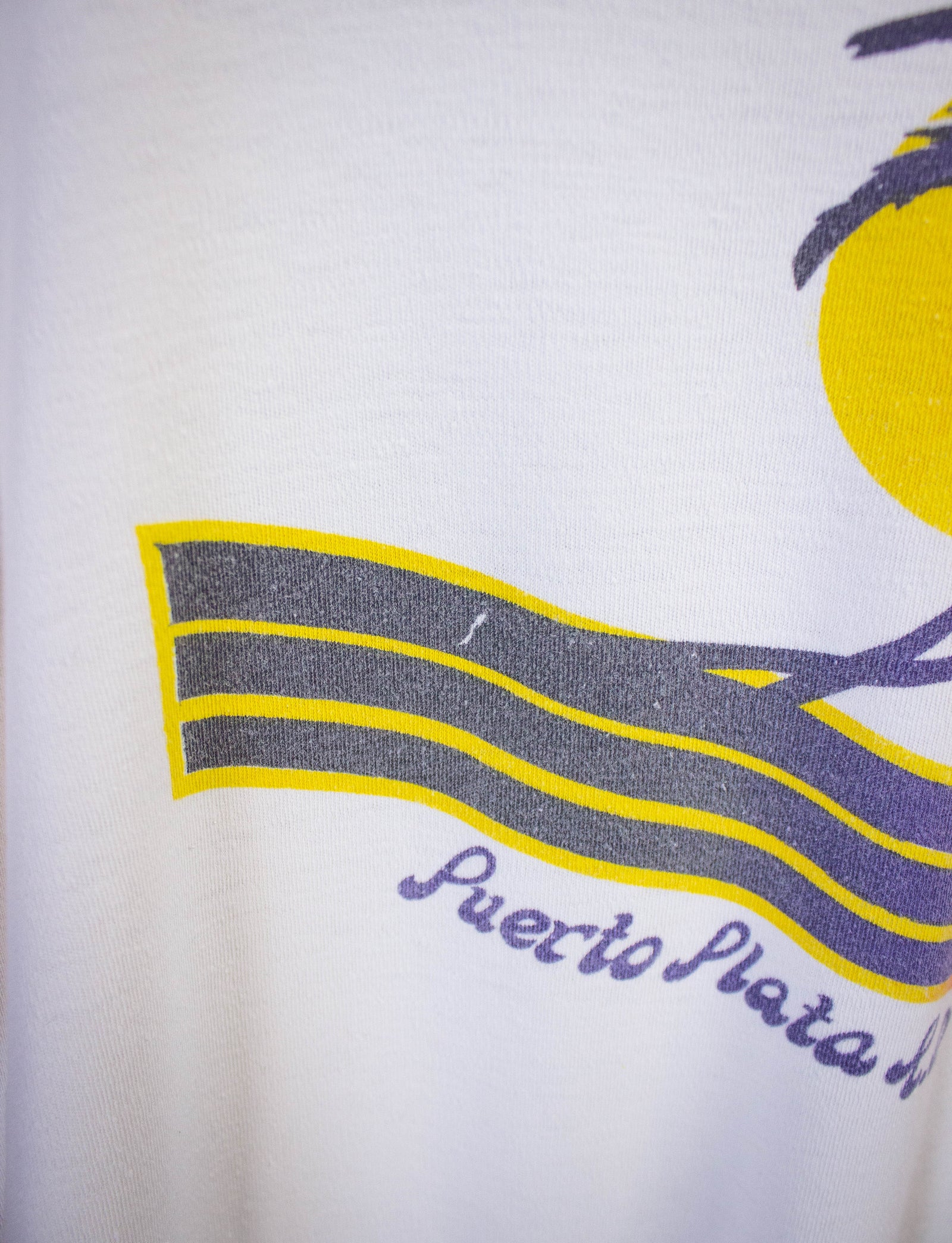 Vintage Puerto Plata R.D. Ringer Graphic T-Shirt 1970s M