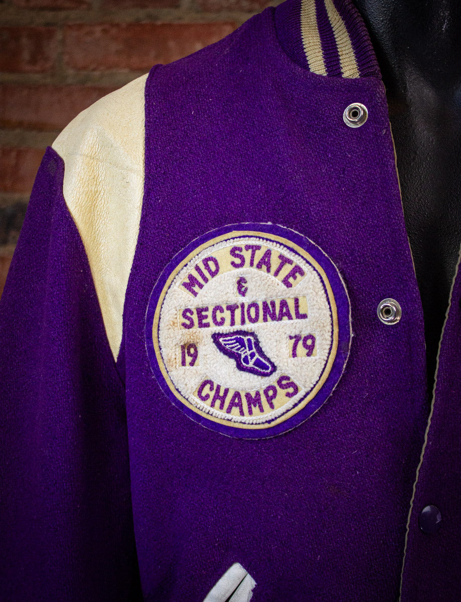 Vintage Tigers Purple Varsity Bomber Jacket 1979 Small
