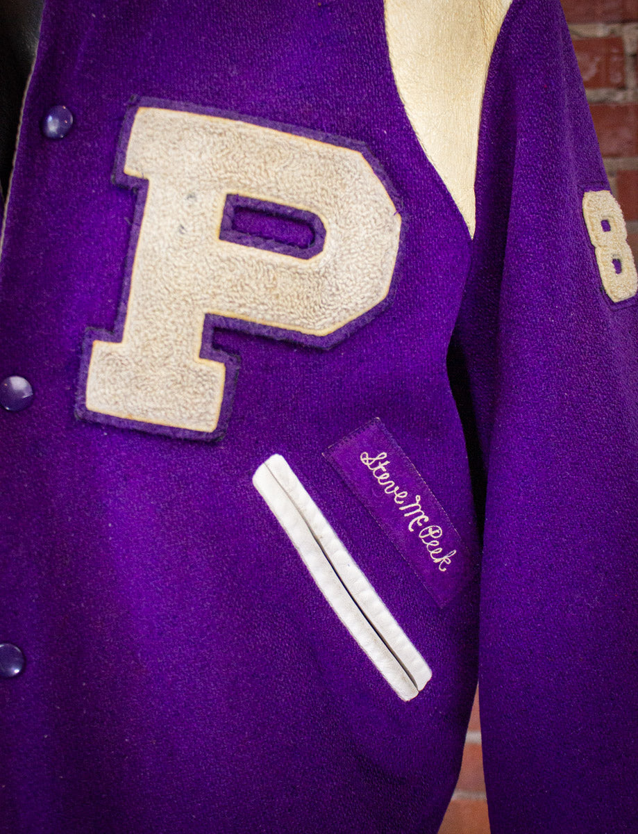 Vintage Tigers Purple Varsity Bomber Jacket 1979 Small