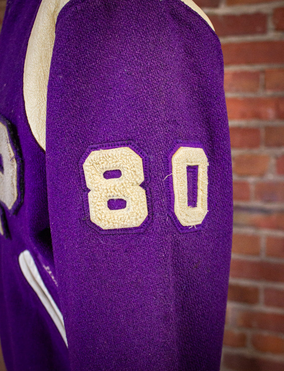 Vintage Tigers Purple Varsity Bomber Jacket 1979 Small