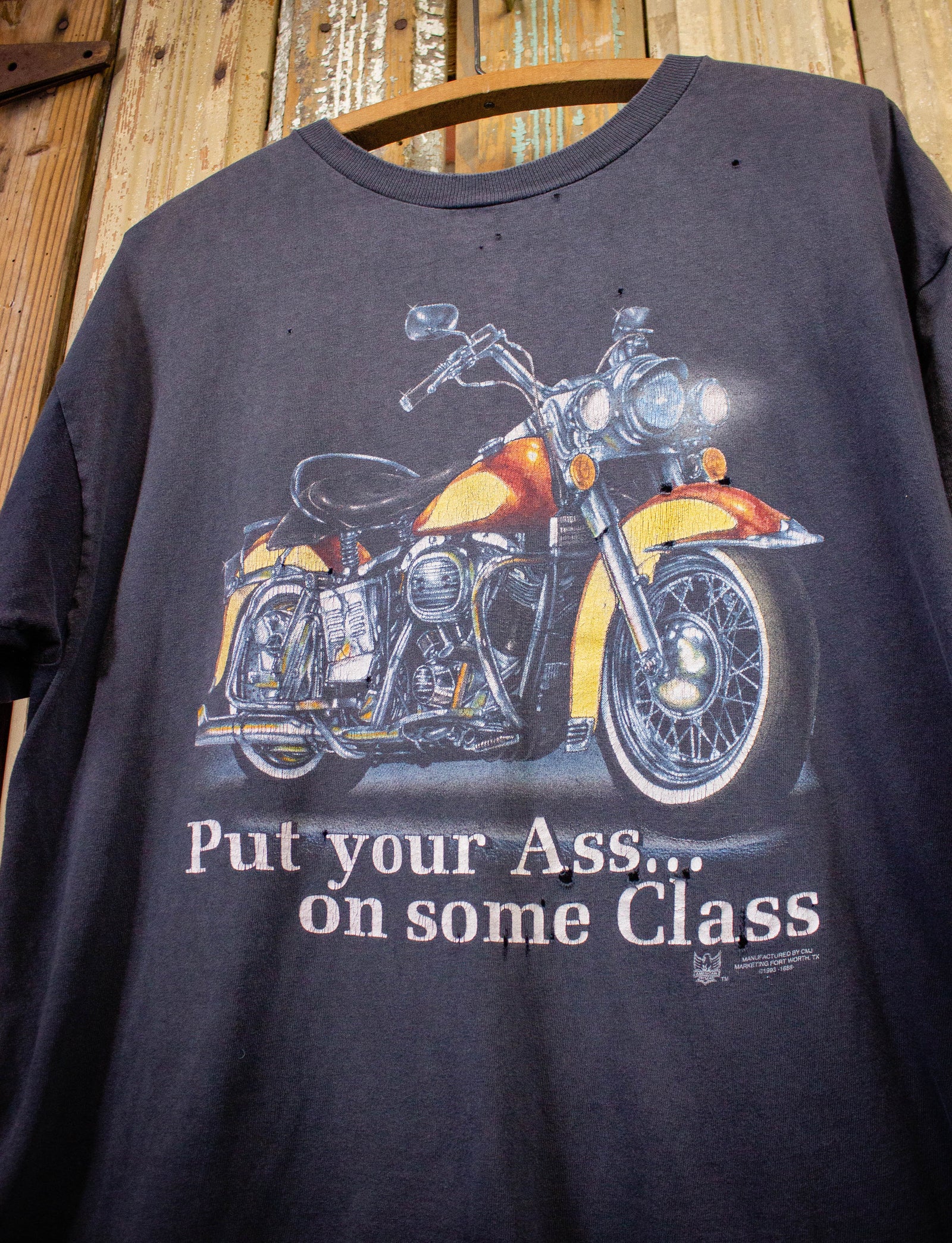 Vintage Put Your Ass On Some Class Graphic T Shirt 1993 Black XL