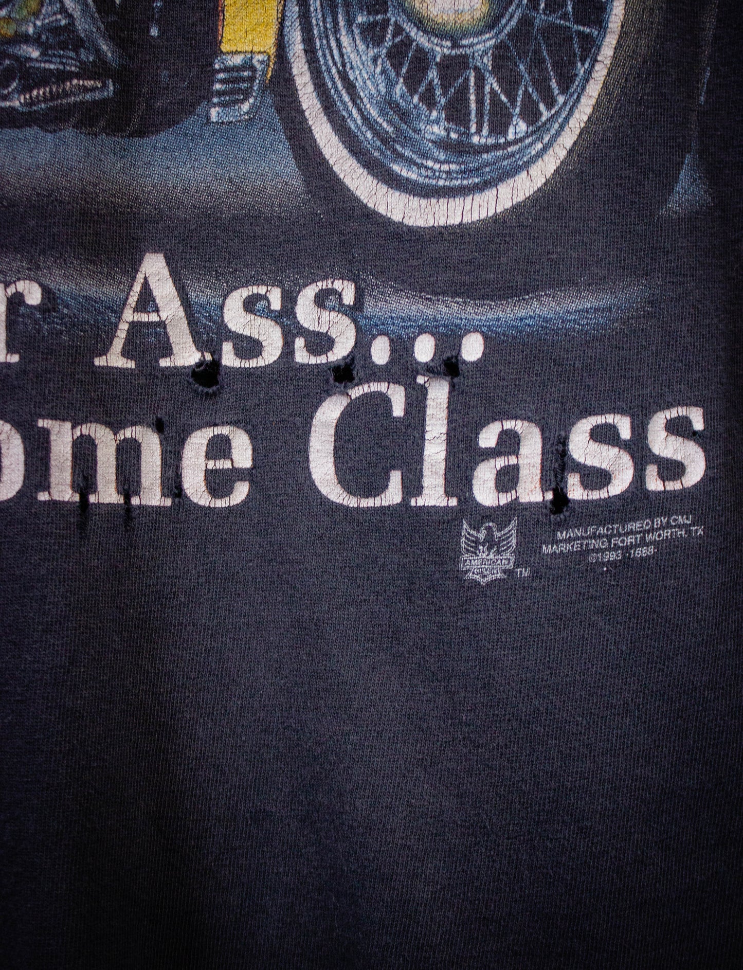 Vintage Put Your Ass On Some Class Graphic T Shirt 1993 Black XL