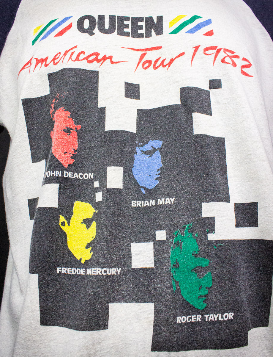 Vintage Queen American Tour Raglan Concert T Shirt 1982 Large