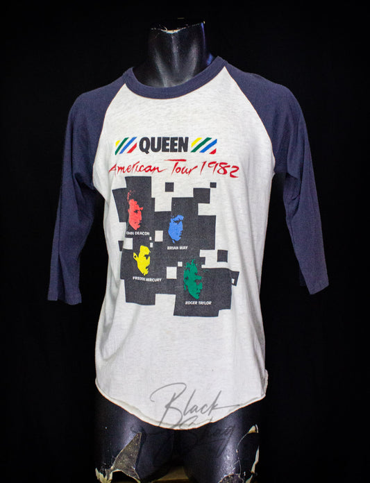 Vintage Queen American Tour Raglan Concert T Shirt 1982 Large