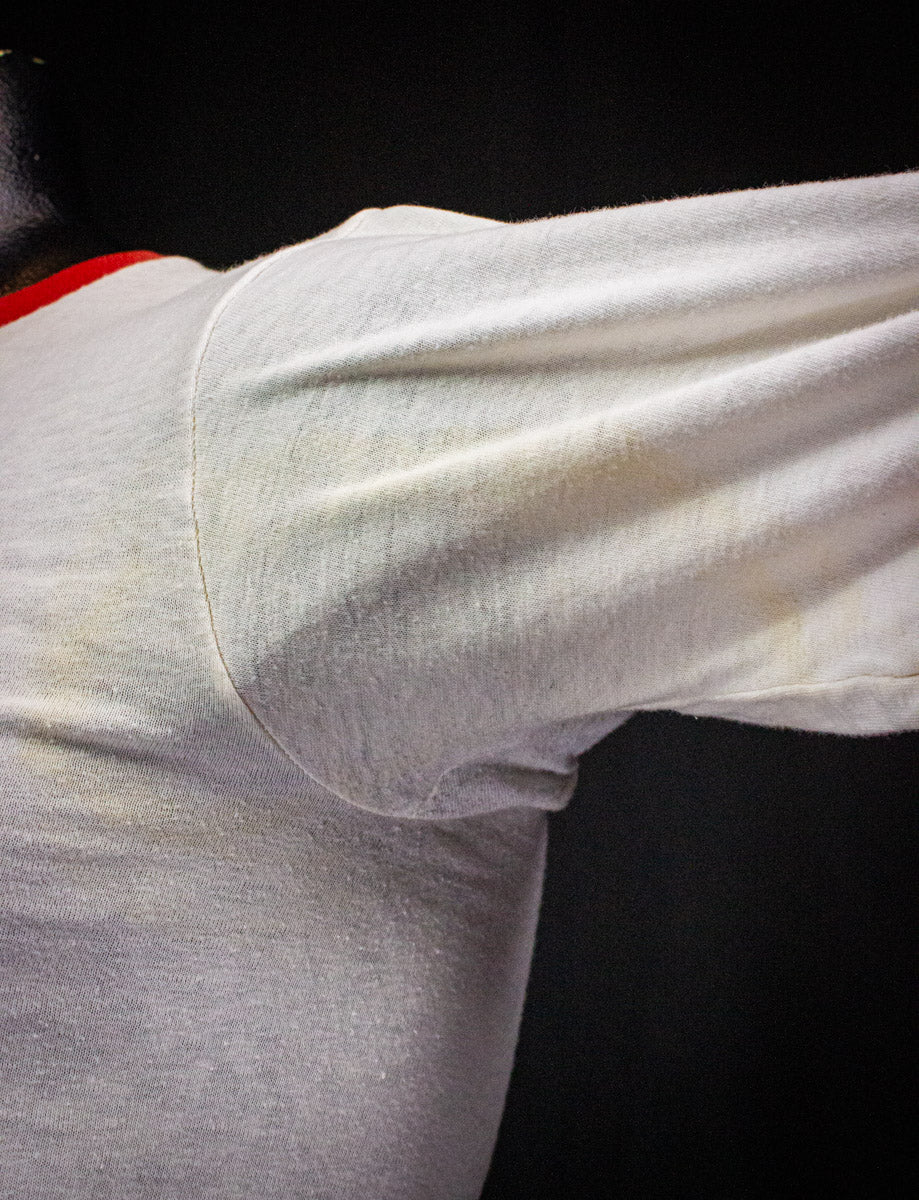 Vintage Queen Night At The Opera Concert Ringer T Shirt 1976 White/Red XS