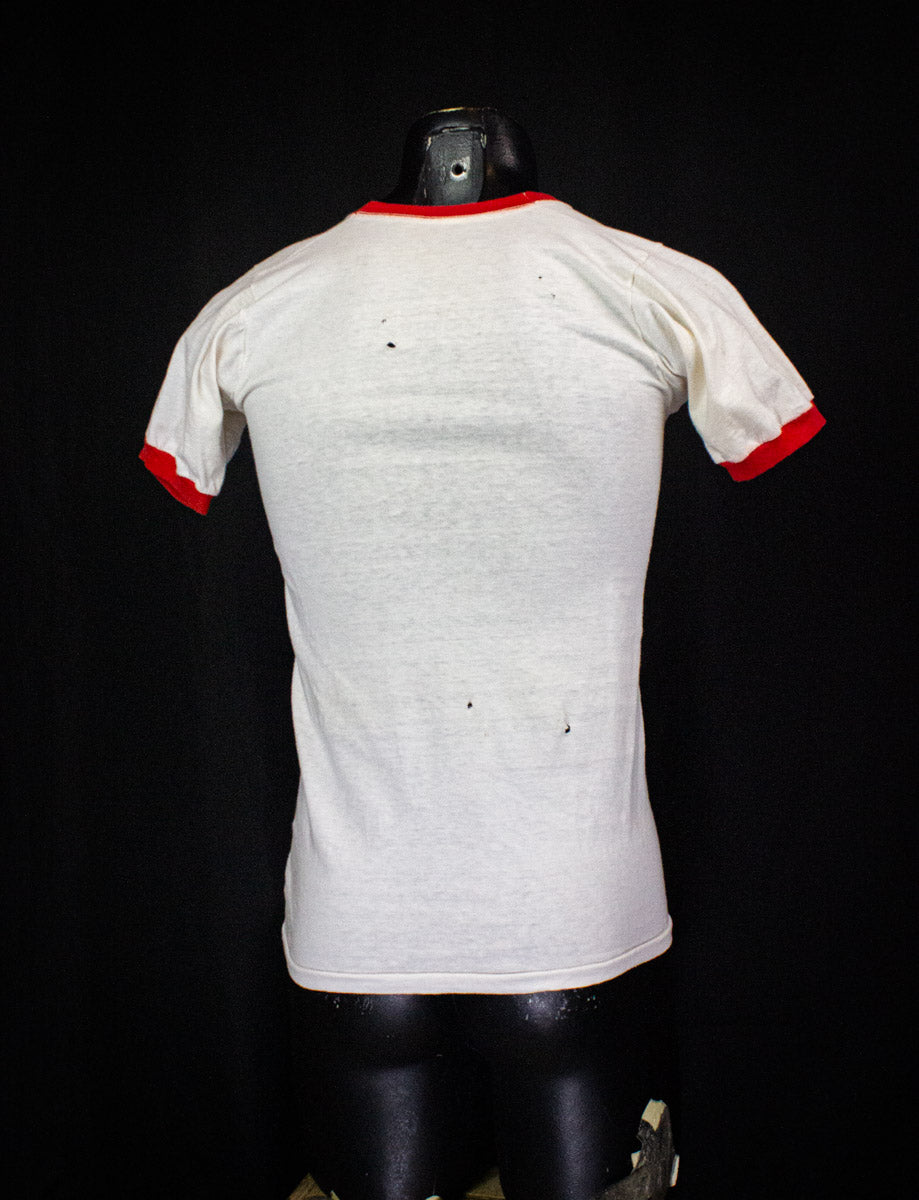 Vintage Queen Night At The Opera Concert Ringer T Shirt 1976 White/Red XS