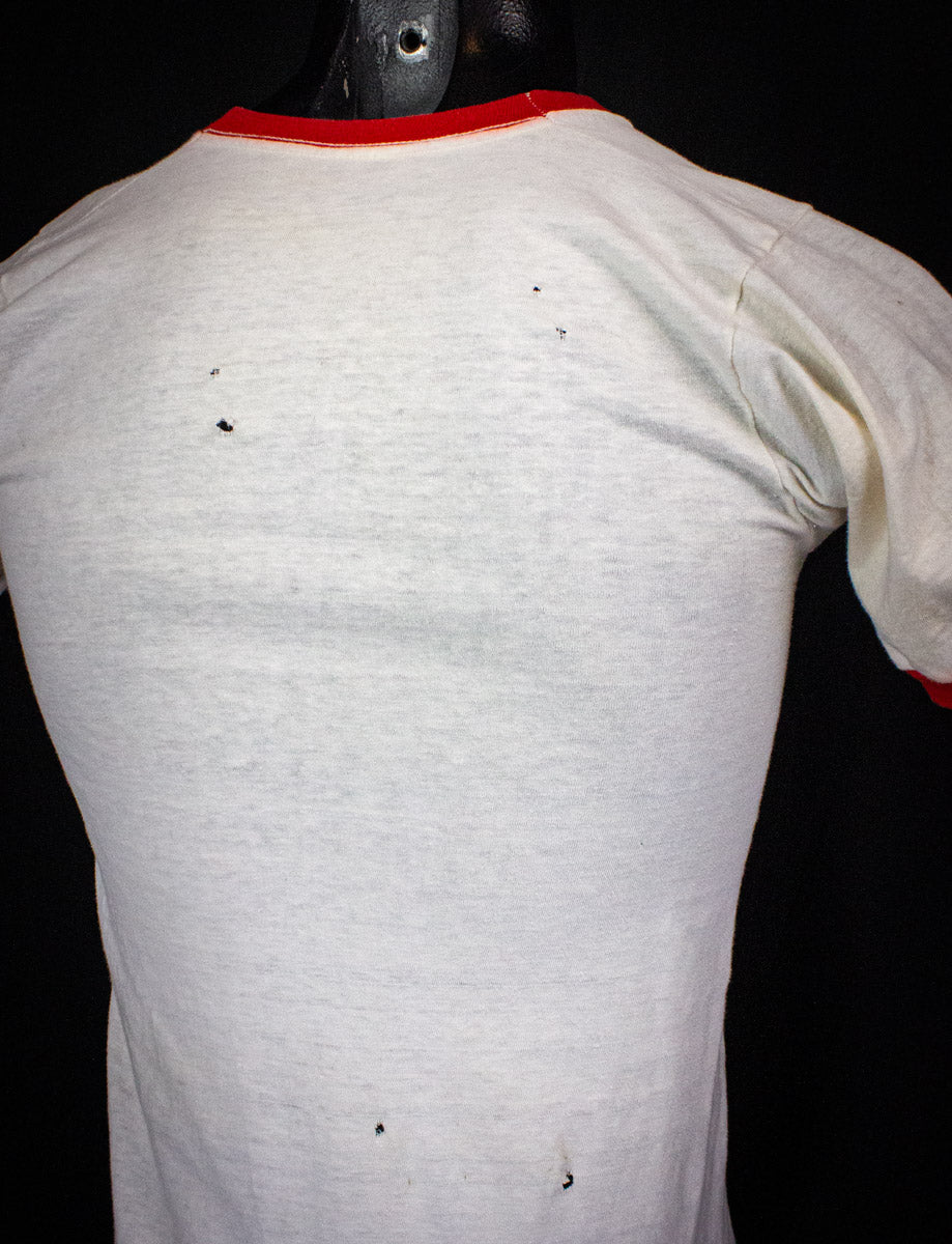 Vintage Queen Night At The Opera Concert Ringer T Shirt 1976 White/Red XS