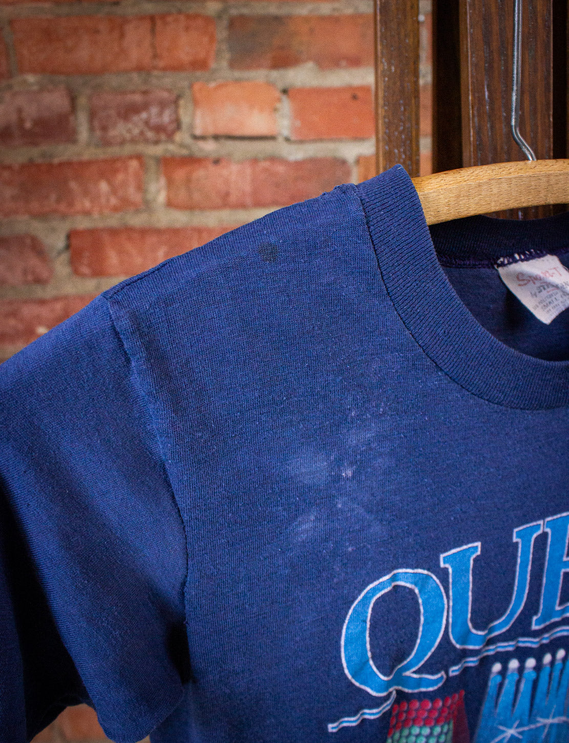 Vintage Queen Tour Concert T Shirt 1980 Blue XS